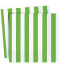 16 Lime Stripe Lunch Napkins
