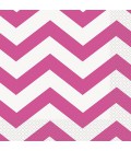 16 Grandes Serviettes Chevrons Magenta