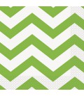 16 Grandes Serviettes Chevrons Lime