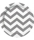 8 Silver Chevron Small Plates