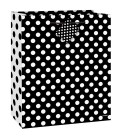Sac Cadeau à Pois Noir