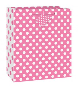 Magenta Polka Dot Gift bag