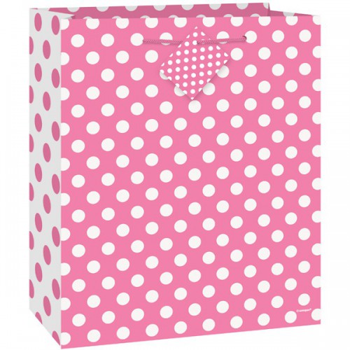 Magenta Polka Dot Gift bag