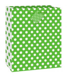 Lime Polka Dot Gift bag