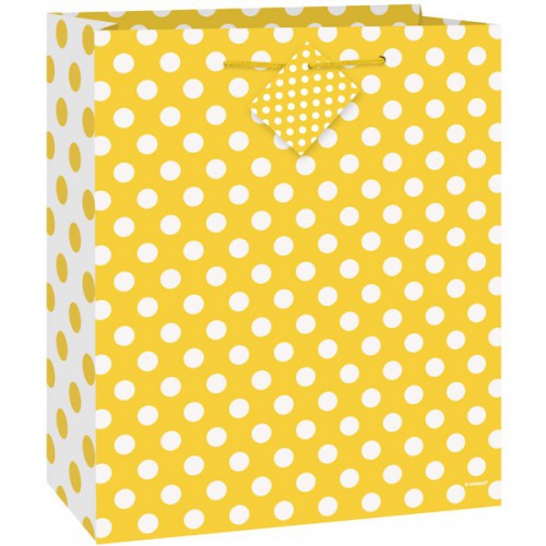 Yellow Polka Dot Gift bag