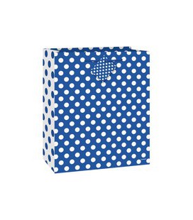 Royal Blue Polka Dot Gift bag
