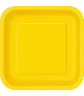 14 Grandes Assiettes Jaune