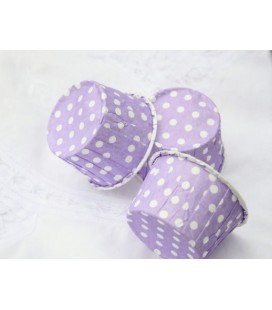 25 Lavender Polka Dots Candy Cups