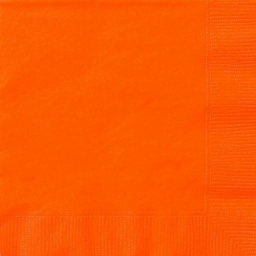 20 Grandes Serviettes Orange