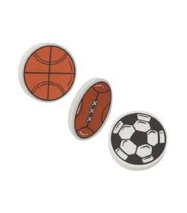8 Sport Ball Erasers