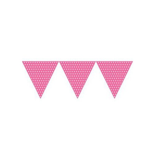 Magenta Polka Dot Flag Banner