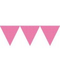 Magenta Polka Dot Flag Banner