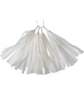 4 White Tassels