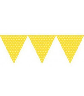 Yellow Polka Dot Flag Banner
