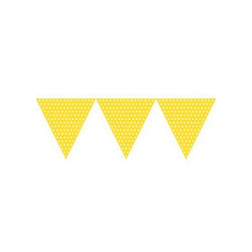 Yellow Polka Dot Flag Banner