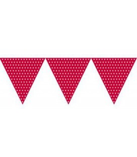 Red Polka Dot Flag Banner