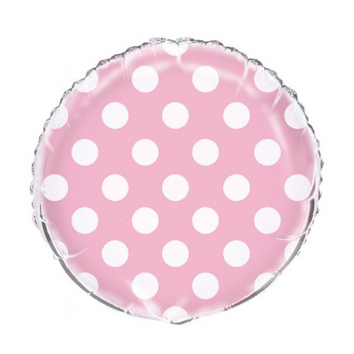 Folienballon Rosa mit Tupfen