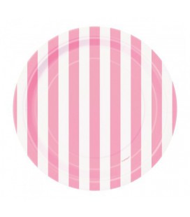 8 Pink Stripe Small Plates
