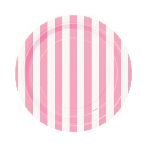 8 Pink Stripe Small Plates