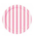 8 Pink Stripe Small Plates
