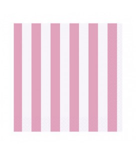 16 Pink Stripe Cake Napkins