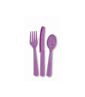 18 Lila Besteckteile Lila