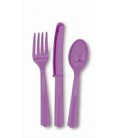 18 Pretty Purple Cutlery