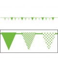 Lime Dots & Stripe Flag Banner