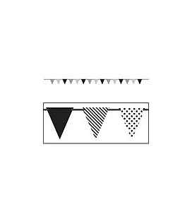 Black Dots & Stripe Flag Banner
