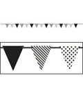 Black Dots & Stripe Flag Banner