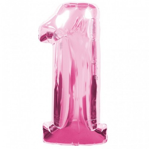 Pink Mylar Ballon Number 1