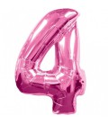 Ballon Mylar Rose Chiffre 4