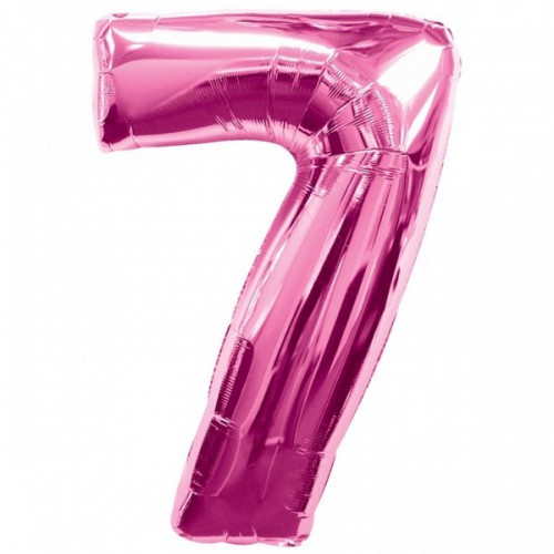 Ballon Mylar Rose Chiffre 7