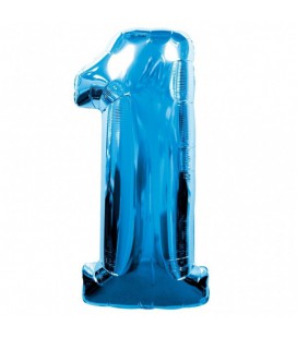 Blue Mylar Balloon Number 1