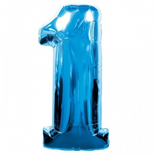 Blue Mylar Ballon Number 1