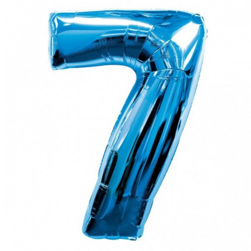 Ballon Mylar Bleu Chiffre 7