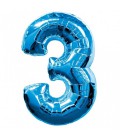 Blue Mylar Ballon Number 3