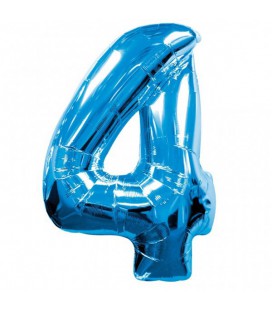 Blue Mylar Balloon Number 4