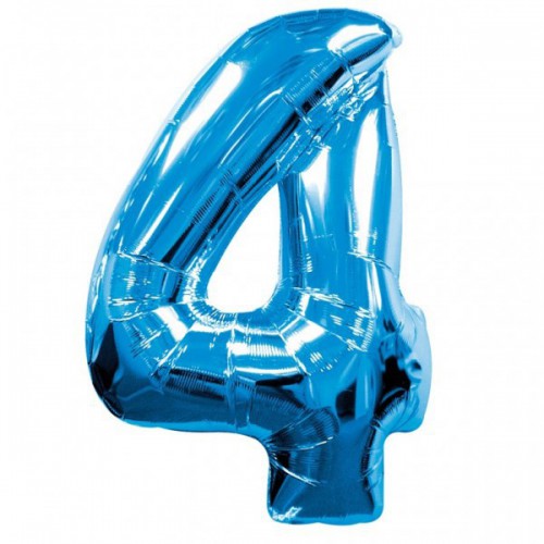 Blue Mylar Ballon Number 4