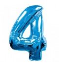 Ballon Mylar Bleu Chiffre 4