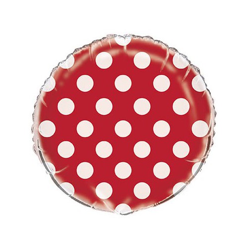 Red Polka Dots Mylar Balloon
