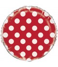 Red Polka Dots Mylar Balloon