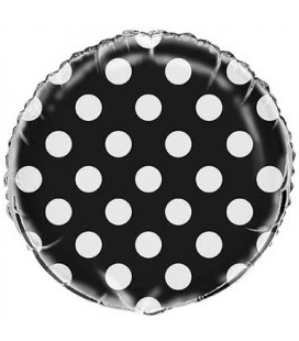 Folienballon Schwarz mit Tupfen
