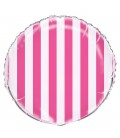 Magenta Stripes Mylar Balloon