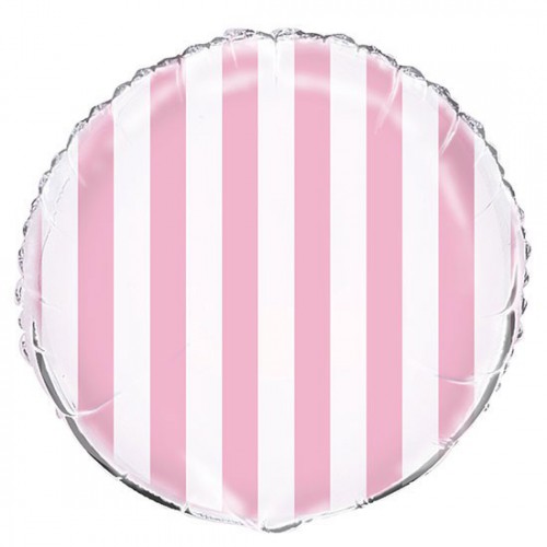 Pink Stripes Mylar Balloon