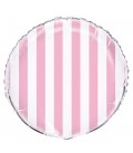 Pink Stripes Mylar Balloon
