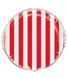 Red Stripes Mylar Balloon