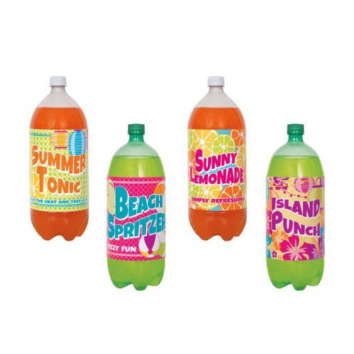 4 Summer Fun Bottle Labels