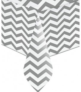 Nappe Chevrons Argentée