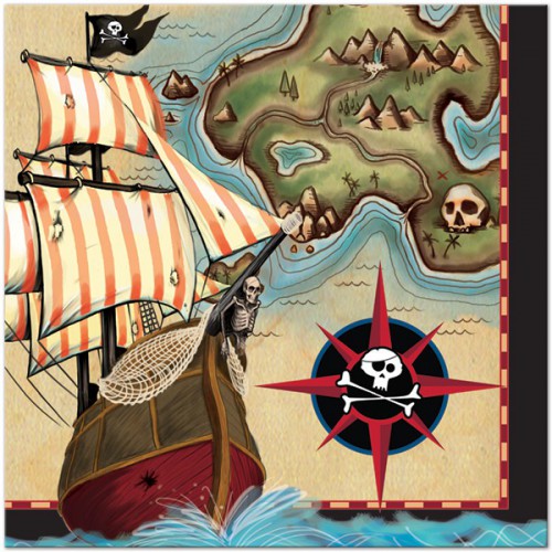 Servietten Piraten-Insel